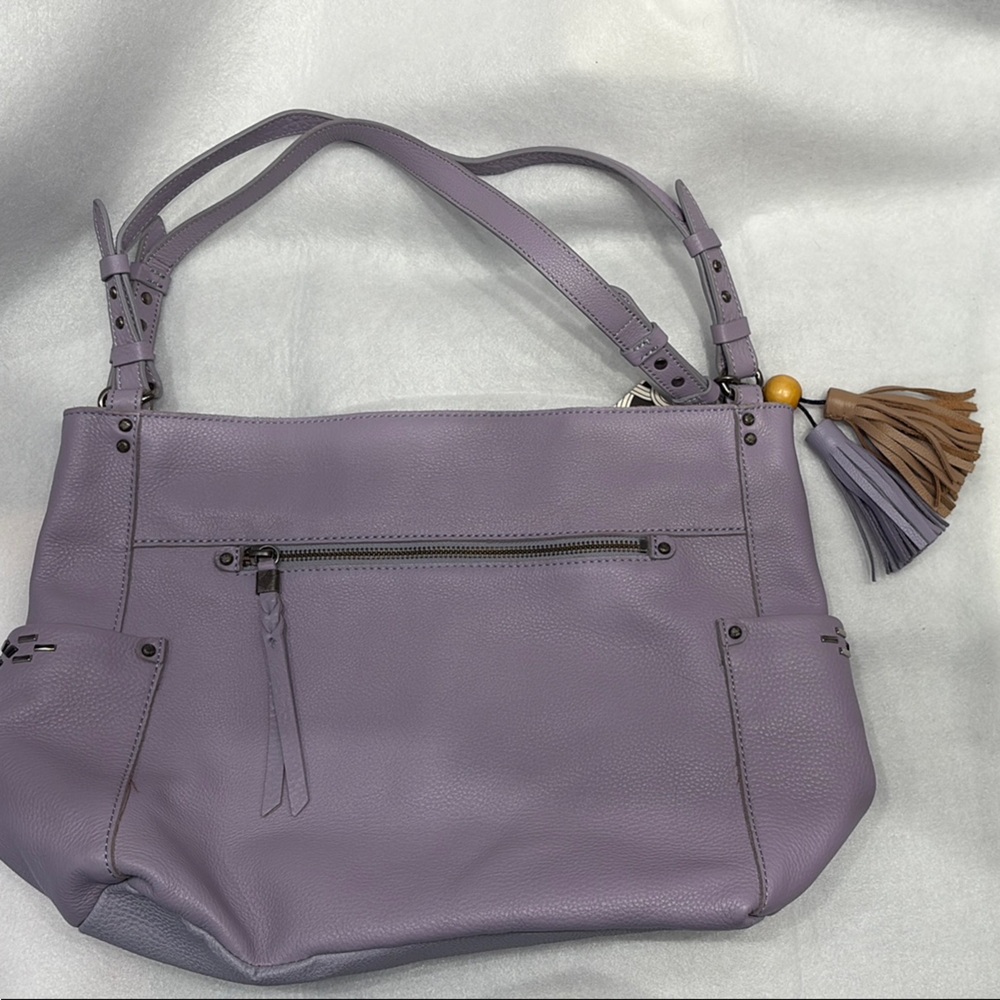 The Sak Lavender Shoulder Bag with Silver Accents